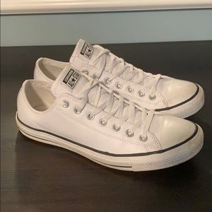 Men’s White Leather Converse
